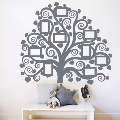 Décalcomanie murale images arbre familial