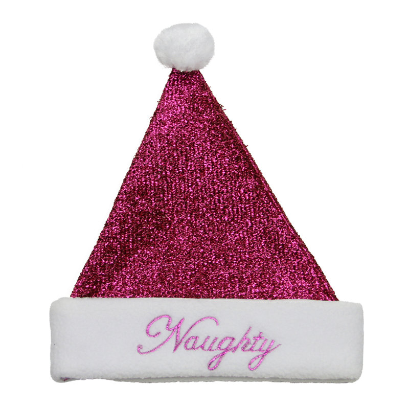 Accessoire de déguisement de père Noël 21 po rose et blanc pour chat