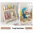 2-Tier Desktop Storage Organizer Countertop Storage Shelf Foldable 2 Tier Ladder
