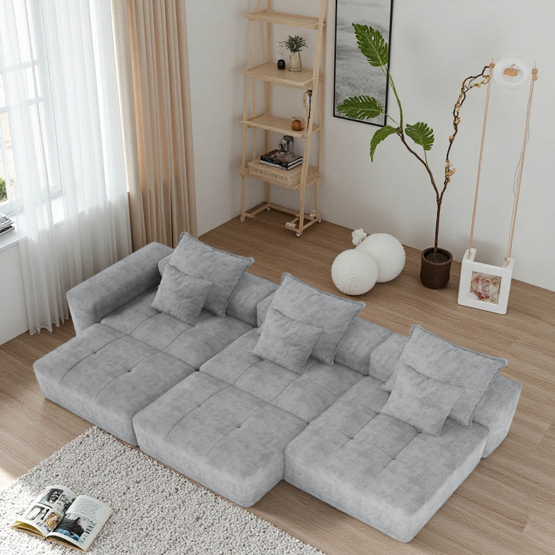 Canapé modulaire surdimensionné Modern, Gris
