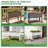 Anleolife Rolling Raised Garden Bed  48" x 18" x35'', Galvanized Steel Mobile Planter Box on Wheels-2041046618