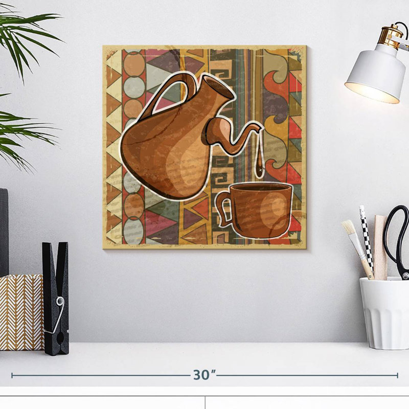 Yarlin Tribal Coffee, 16" H x 16" W