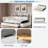 Upholstery Daybed With Storage Footstool, Shelves, Trundle, Usb Charging And Led Light-549432244-549432246