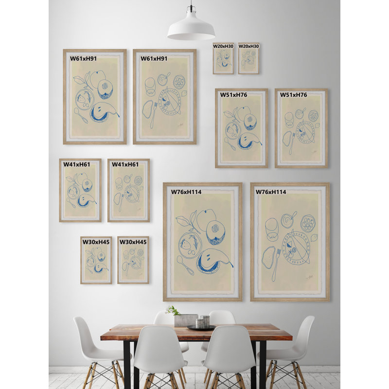 Abdikhaliq Fruits And Seafood by Marmont Hill - 2 Piece Single Picture Frame Painting Set