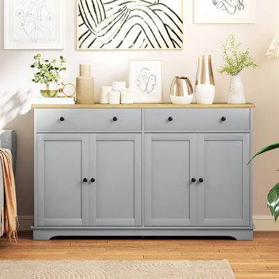 Buffet avec tiroirs de rangement, tablettes réglables, bois