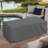 Belle Heavy Duty Multipurpose Outdoor Rectangle LAUREAN Firepit Cover, AEGEAN Durable UV Resistant Patio Waterproof Cover-2092374108-2092374087