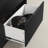 Olio Kitchen Island Matte Black and Faux White Marble
