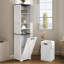 Armoire de salle de bain haute, armoire de rangement à linge de ferme de 67 po avec tablette réglable, organisateur de panier à linge inclinable d'une capacité de 11,7 gallons