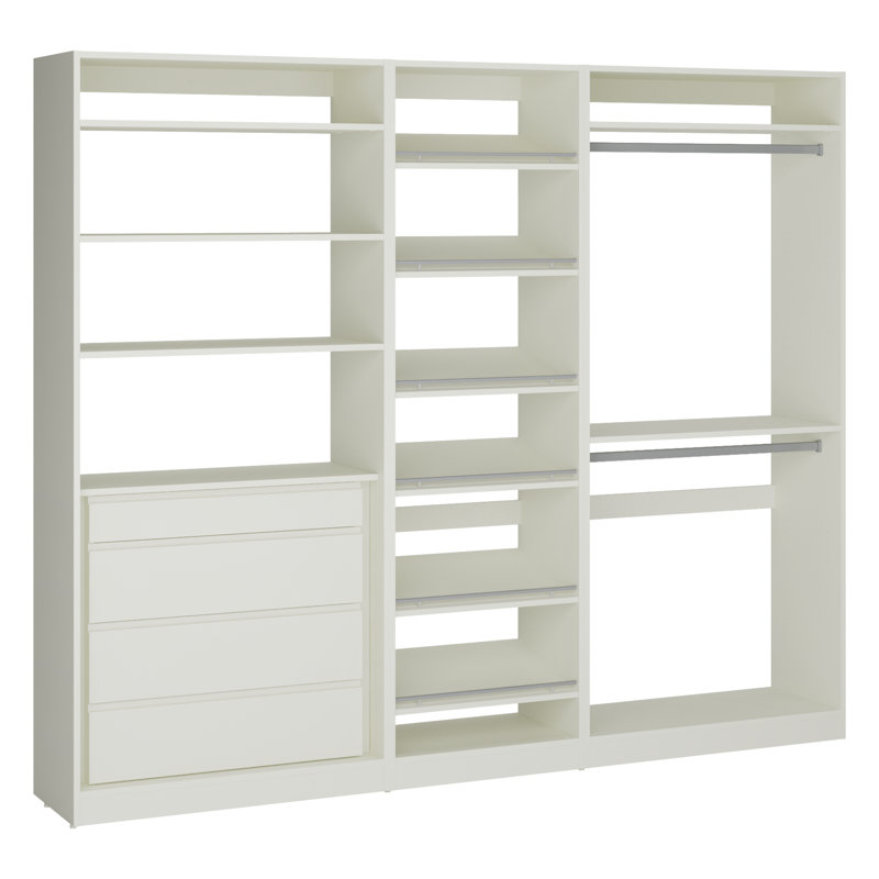 100 5/16'' Closet System Reach-In Sets, White