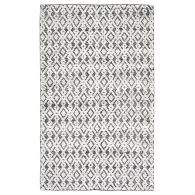 Tapis ivoire / noir tissé à la main Franson