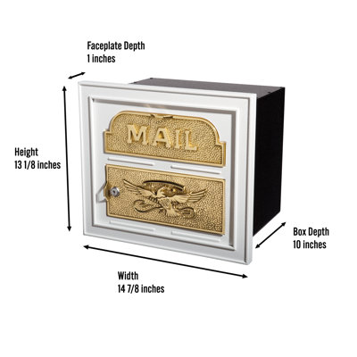 Classic Faceplate Mailbox - with Polished Brass Accents