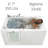 Ella Big4One 33"x66" Walk in Bathtub, Air + Hydro + Independent Foot Massage, 5 Piece Fast Fill Faucet, Dual 2" Drains, Left Door-116075184