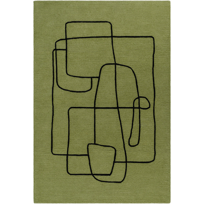 Tapis moderne touffeté à la main Jaykwon, Rectangle 2 pi x 3 pi