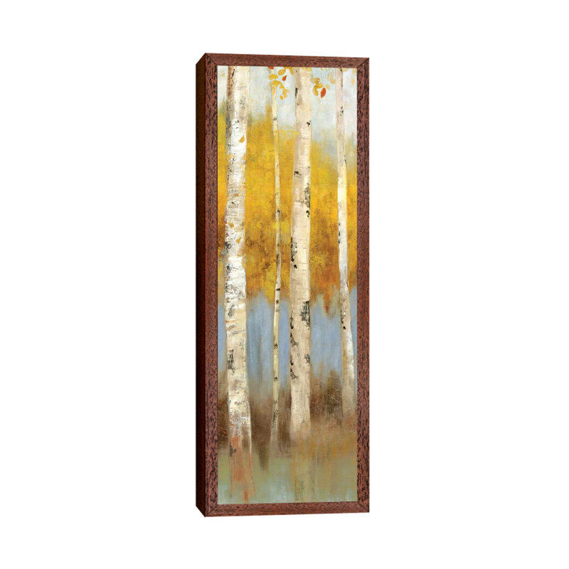 Promise I by Allison Pearce - Panoramic Painting on Canvas, 30.48 cm H x 91.44 cm W, Classic Brown Wood Framed Canvas