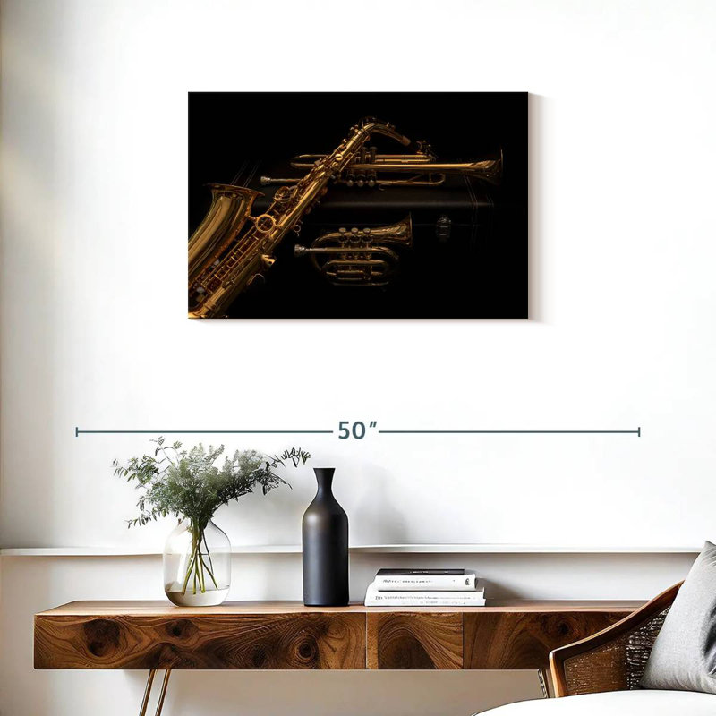 Abarca Wind Instruments, 20" H x 30" W