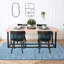 Tapis uni en polypropylène tissé à la machine en bleu-86184015