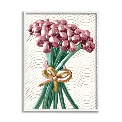 «Ballon Bouquet On Stripes On Wood» par Daphne Polselli