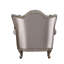 Chaise Jayceon en tissu et finition champagne avec coussin