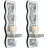 Wave Silver Mirror Wall Candlestick