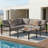 6 Pieces Patio Fauxwood Armrest Furniture Set With Thick Olefin Cushions-1036620395