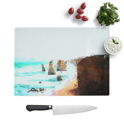Tempered Glass the Twelve Apostles Cliffs in Australia Chopping Board