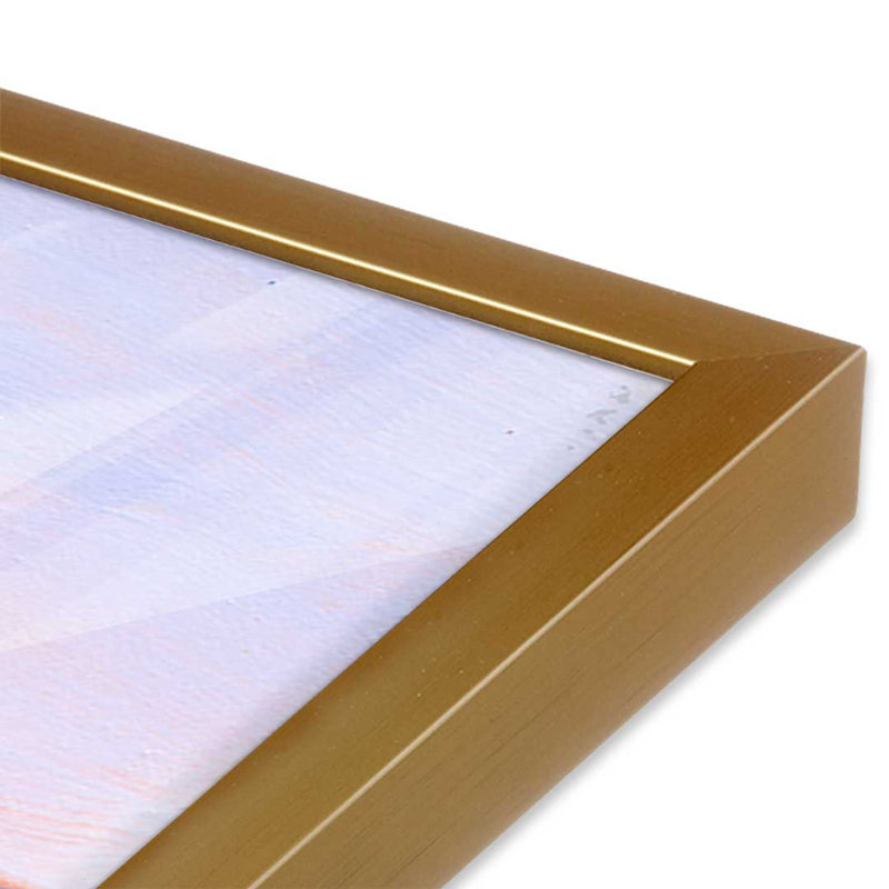 «Primavera Barn» par Carol Young, reproduction d'art, Impression sur cadre ouvert sans papier mat, H 12 po x l 12 po, Doré