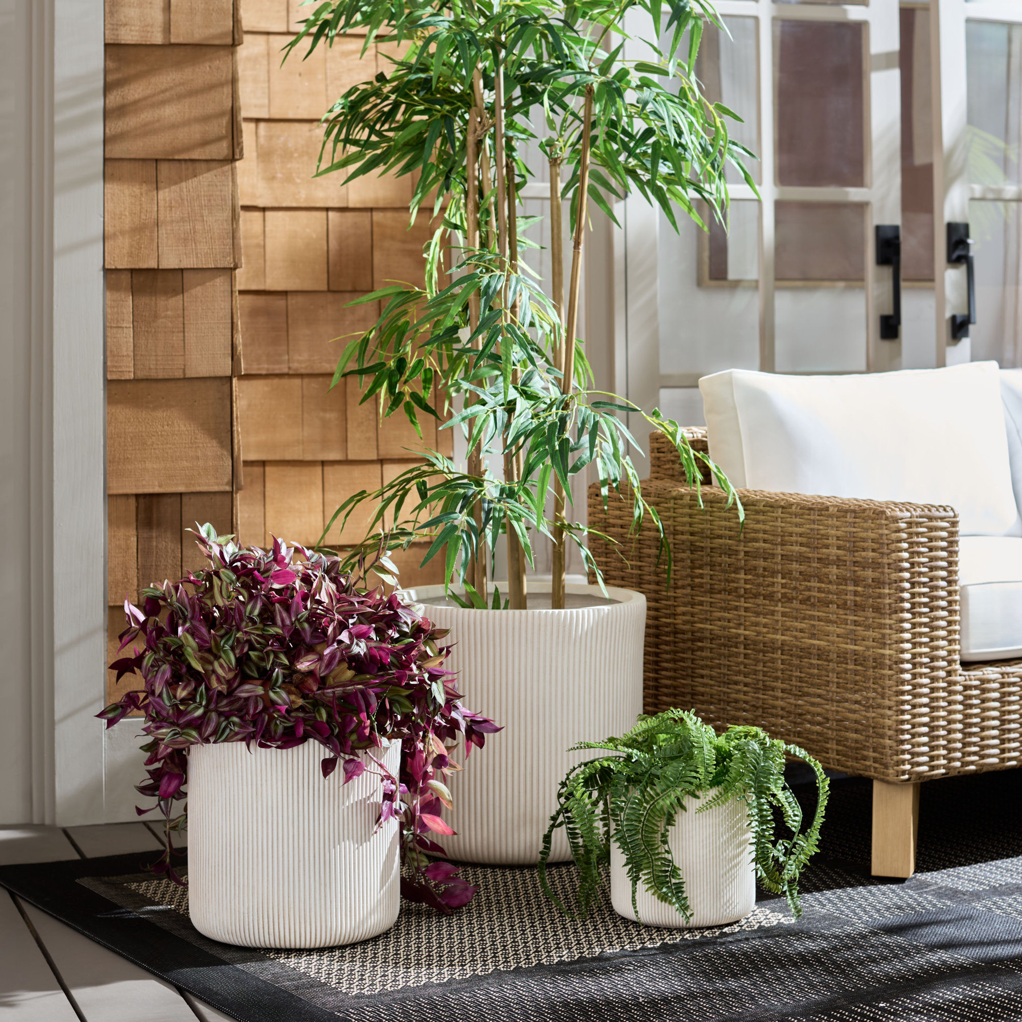 Carolina Planter Pot Set Of 3, Beige