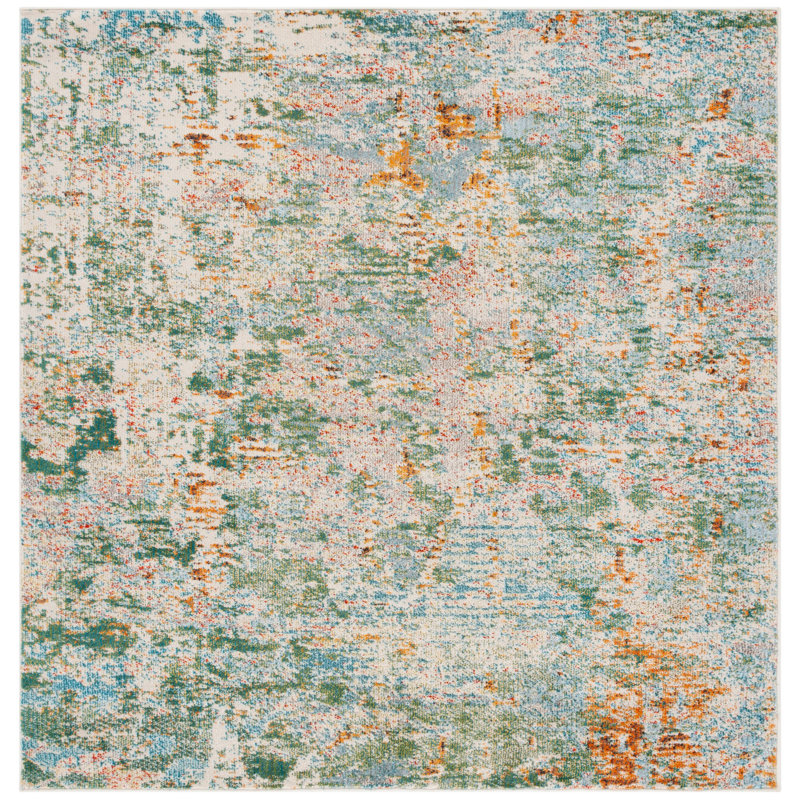 Tapis en polypropylène tissé à la machine Madison, Carré 6 pi 7 po
