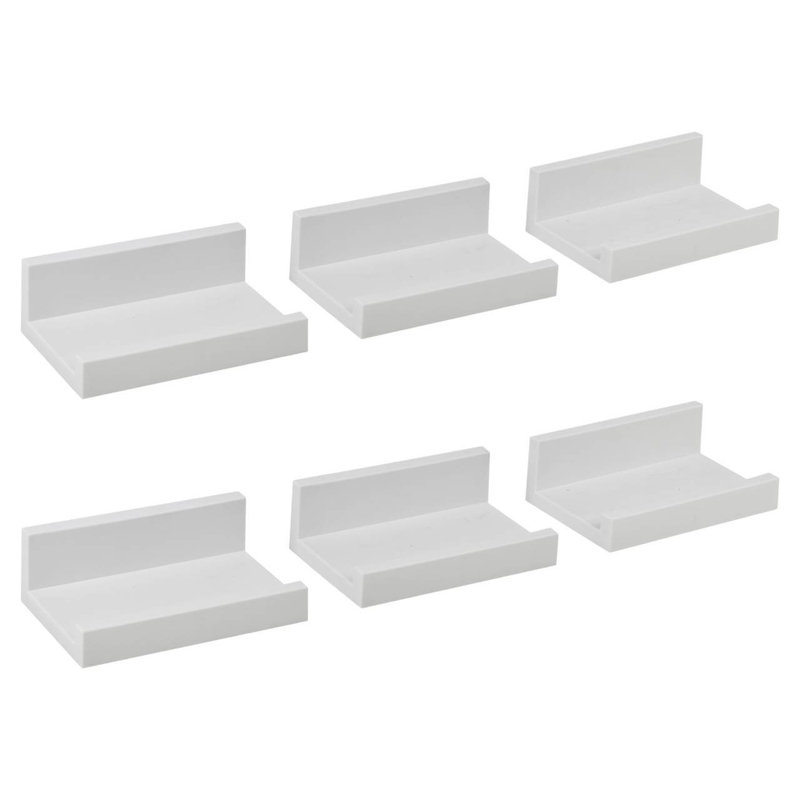 Aneke 6 Piece Floating Shelf, White