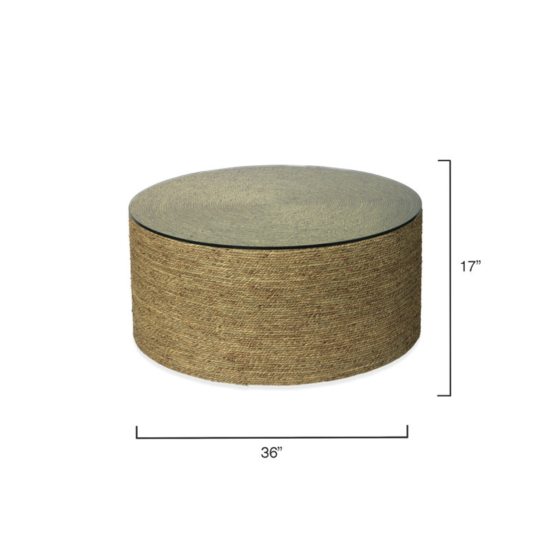 Alison Glass Top Single Coffee Table