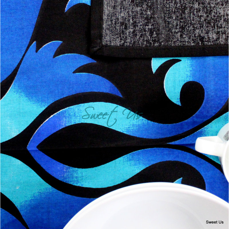Devarn, Blue, 104" x 70"