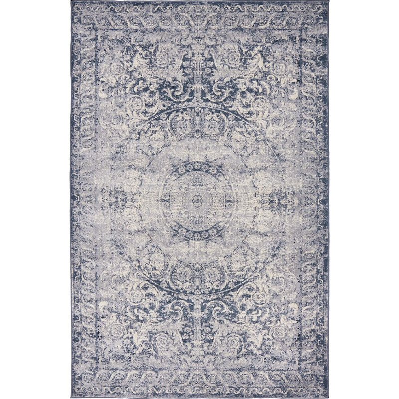 Tapis oriental bleu marine Parrado, Rectangle 9 pi x 12 pi