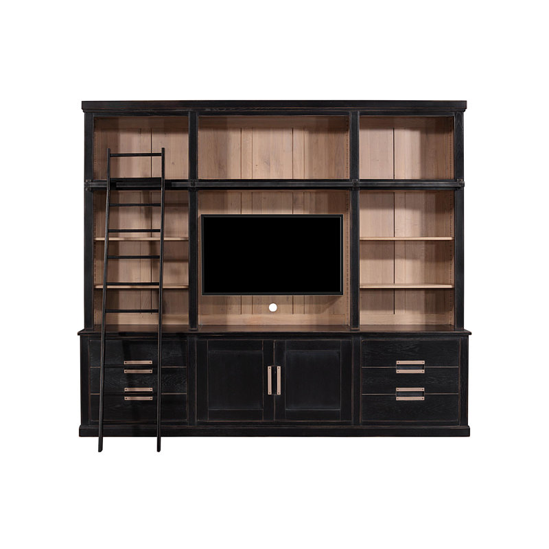Bibliothèque en bois massif Cargo H 94,5 "x l 110"