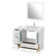 Arroyos 42'' Single Bathroom Vanity with Ceramic Top with Mirror