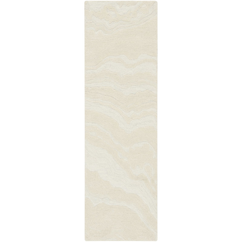 Cahide Abstract Wool Handmade Area Rug, Runner 69 x 229cm