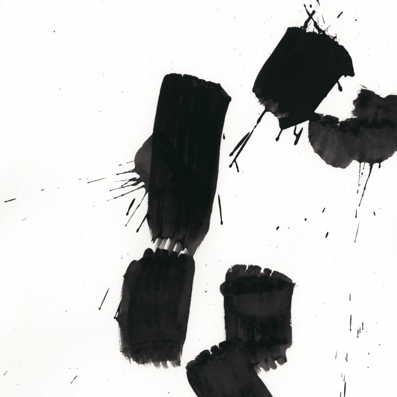 Monochrome Gestures VI by June Erica Vess - Wrapped Canvas Painting, 51cm H x 51cm W