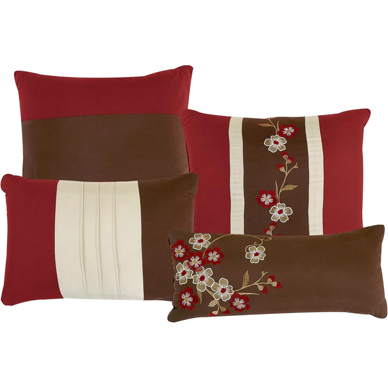 Polyester Floral Comforter, Queen Comforter + 2 Queen Shams