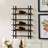 Cave Modern Round Metal Stock Wall-Mounted Wine Rack 6-Bottle in Black-1637672087