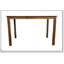Ensemble de salle à manger 5 pièces en noyer foncé avec chaises en tissu beige, placage en bois d'hévéa durable pour les maisons modernes et traditionnelles