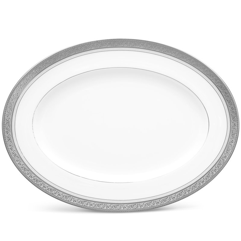 Noritake Summit Oval Platter, 1" H x 14" W x 10" D, Gold