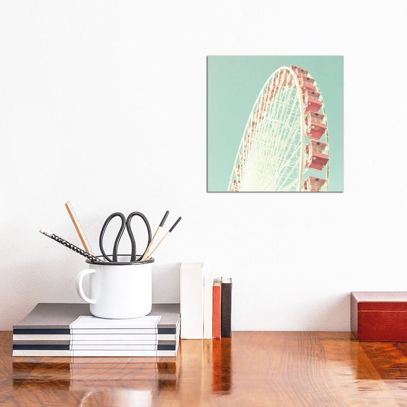Blush Pink Ferris by Caroline Mint - Wrapped Canvas Print, 30.48 cm H x 30.48 cm W
