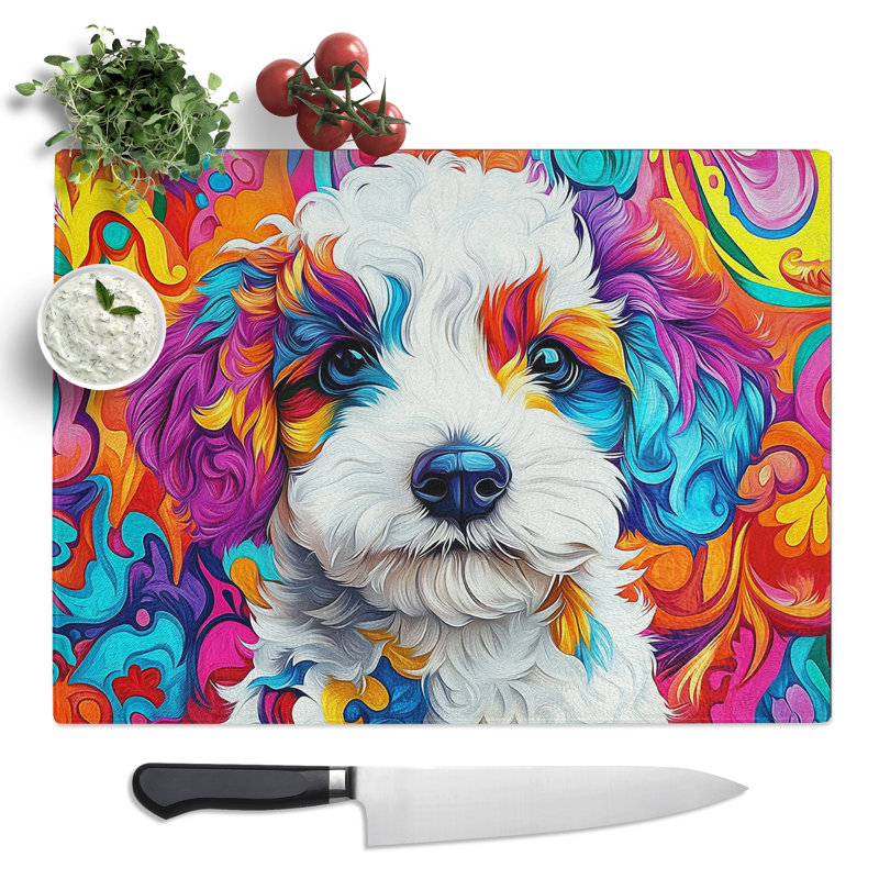 Cockapoo Dog Vol.4  Glass Chopping Board