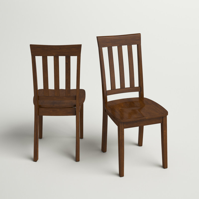 17'' H Acacia Solid Wood Side Chair, Caramel