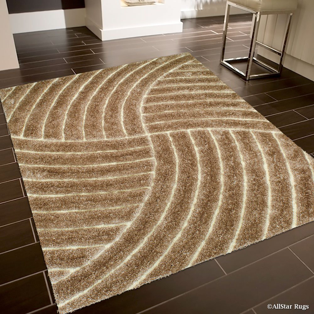 Hand-Tufted Brown Area Rug AllStar Rugs Rug 