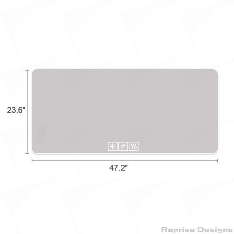 LED bathroom mirror with one-touch demist function, three-color dimmable
