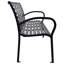Banc de patio Fenelia en acier noir 45,7 po et WPC