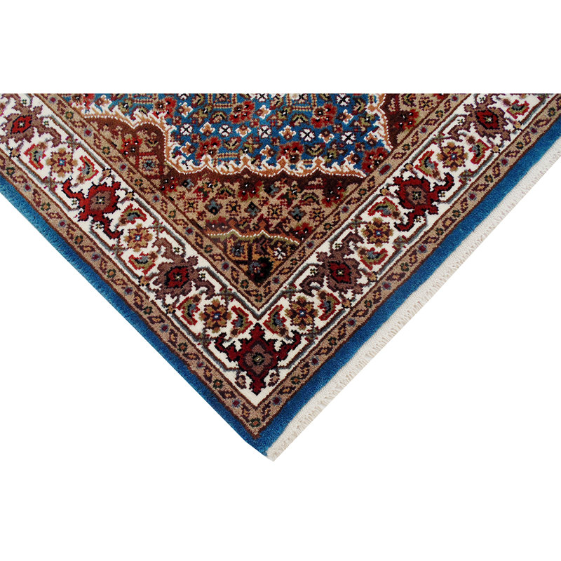 Wool Oriental Area Rug in Ivory, Runner 2'6" x 16'