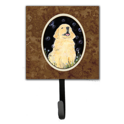 Porte-laisse et crochet mural golden retriever