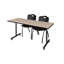 Table de formation en T Nick Nick, chaises empilables 2 M-51833536-32701890-32701883