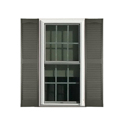 Custom Louvered Shutter with Cathedral Top
